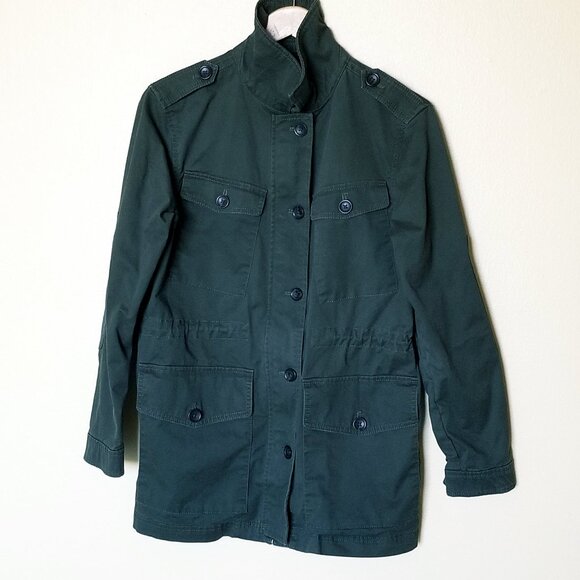 Banana Republic Factory Four Pocket Military Jacket – Mallard Green - Sz S - Picture 2 of 10
